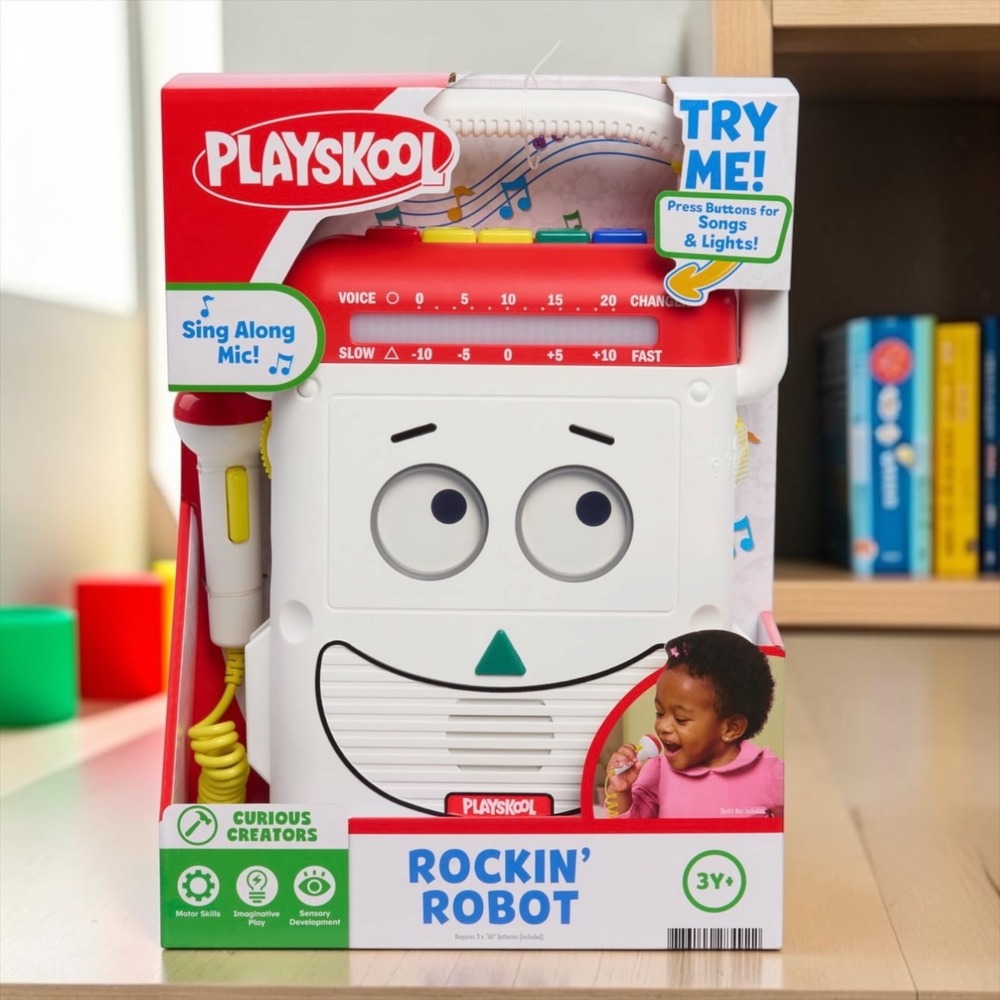 Playskool Rockin' Robot Toy with Sing-Along Microphone, Songs & Lights sealed